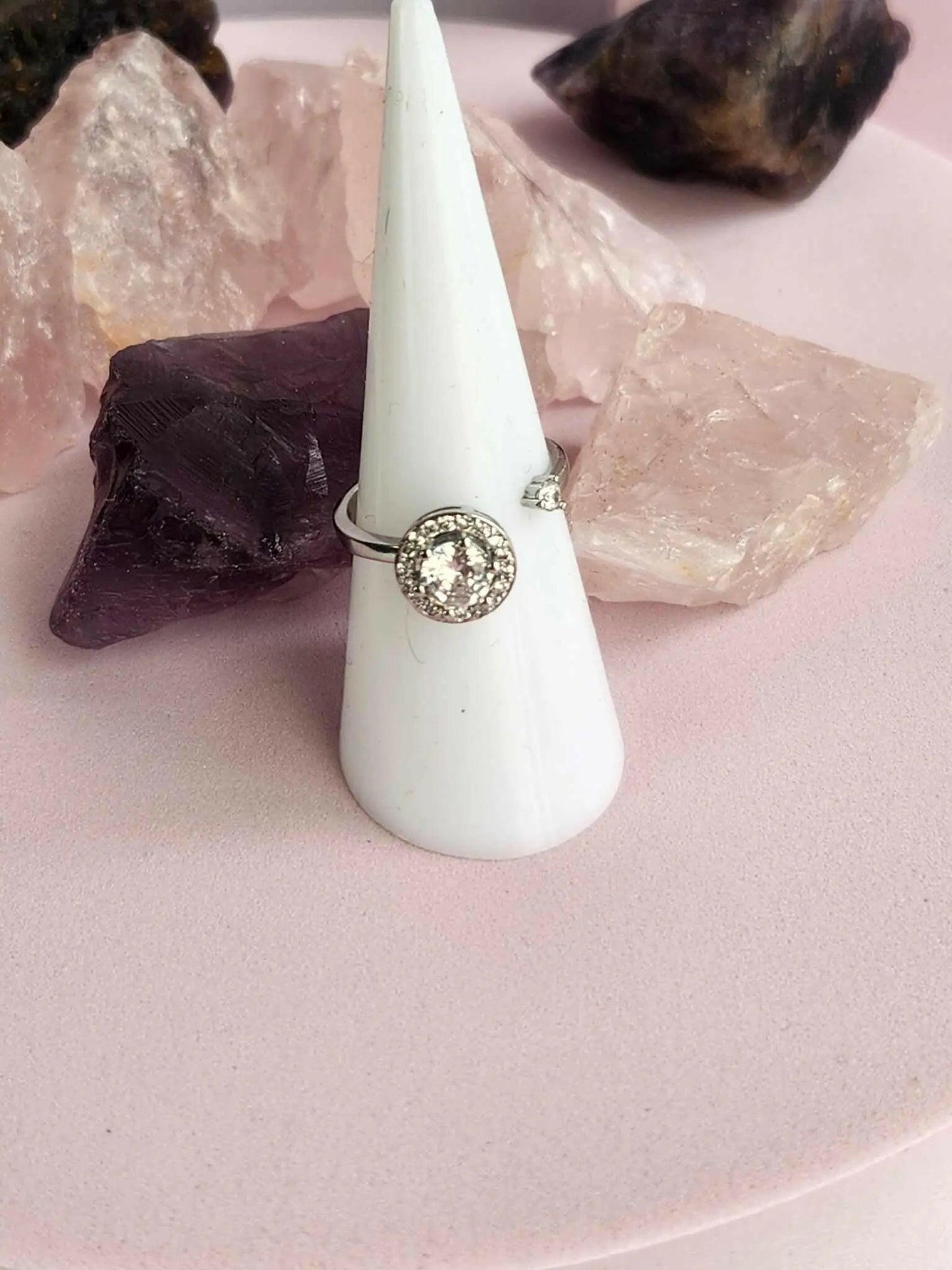 Mindful Rings - The Grounded Multi Clear Gem Fidget Spinner Ring - Mindful Rings