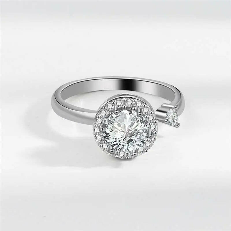 Mindful Rings - The Grounded Multi Clear Gem Fidget Spinner Ring - Mindful Rings