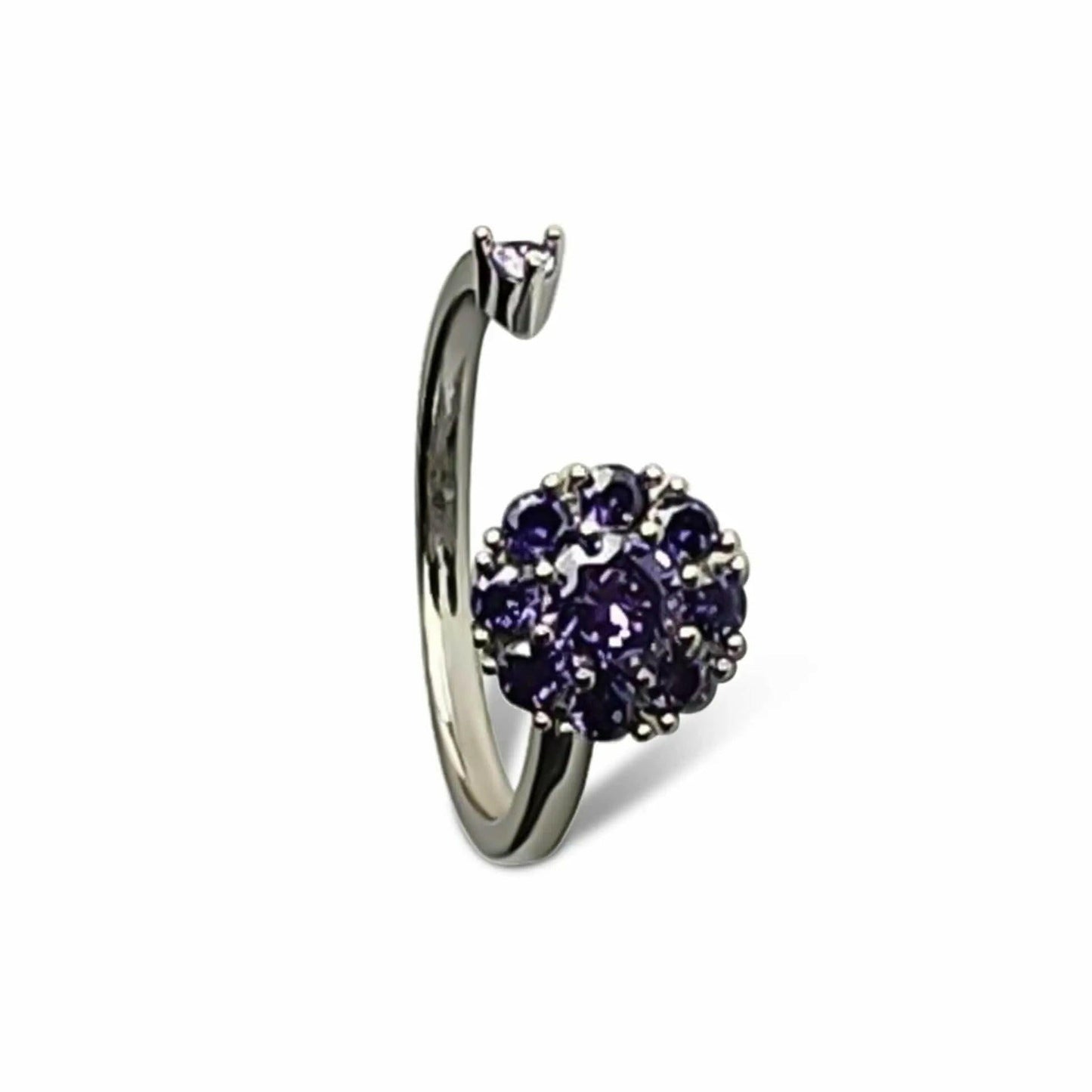 The Essential Collection Mindful Rings - Deep Purple Gemmed Fidget Spinner Ring - Mindful Rings