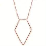 V Shape Necklace Geometric Pendant Necklaces Ring Holder Holding Special Necklace - Silver, Gold & Rose Gold - Mindful Rings