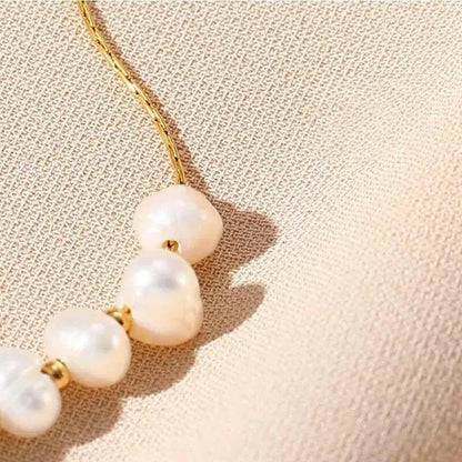 14k Gold Plated Stainless Steel Fresh Water Pearl Bead Bracelet - Fidget Anxiety Relief Jewellery - Mindful Rings
