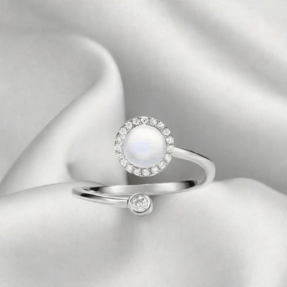 .925 Sterling Silver - Opal Fidget Spinner Ring - Mindful Rings