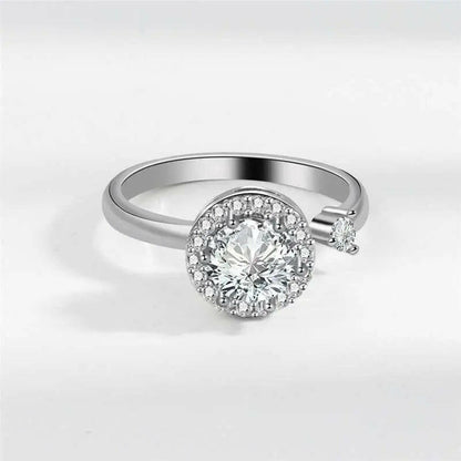 Mindful Rings - The Grounded Multi Clear Gem Fidget Spinner Ring - Mindful Rings
