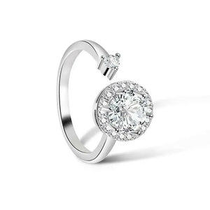 Mindful Rings - The Grounded Multi Clear Gem Fidget Spinner Ring - Mindful Rings