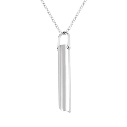 Silver Necklace Mindful Breathing Necklace Stress Relief - Mindful Rings