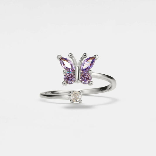 The Awakened Collection Mindful Rings - Purple Butterfly Fidget Spinner Ring - Mindful Rings