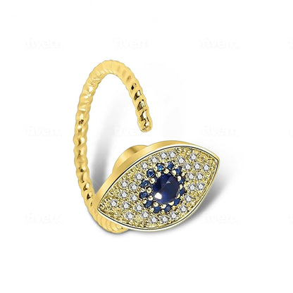 The Clarity Collection Mindful Rings - Gold Plated Evil Eye Fidget Spinner Ring - Mindful Rings