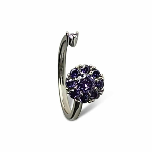 The Essential Collection Mindful Rings - Deep Purple Gemmed Fidget Spinner Ring - Mindful Rings