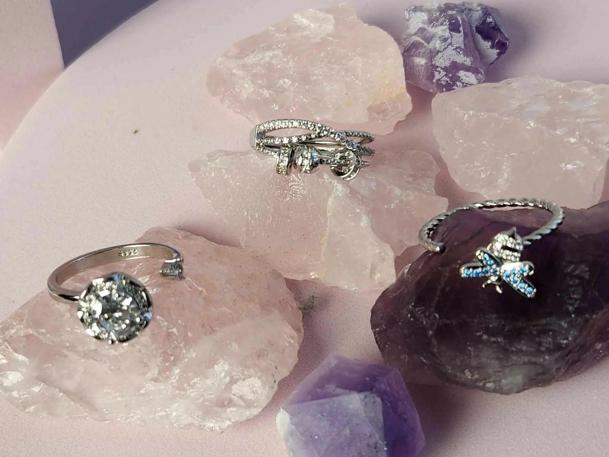 The Timeless Bundle - Crystal Infused Fidget Spinner Rings - Mindful Rings