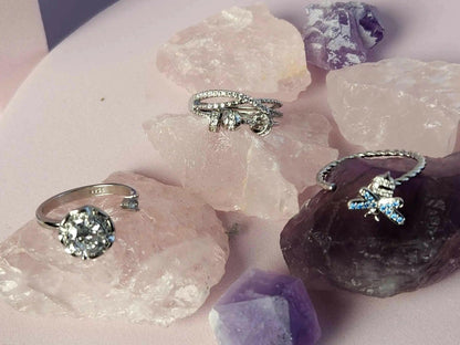 The Timeless Bundle - Crystal Infused Fidget Spinner Rings - Mindful Rings