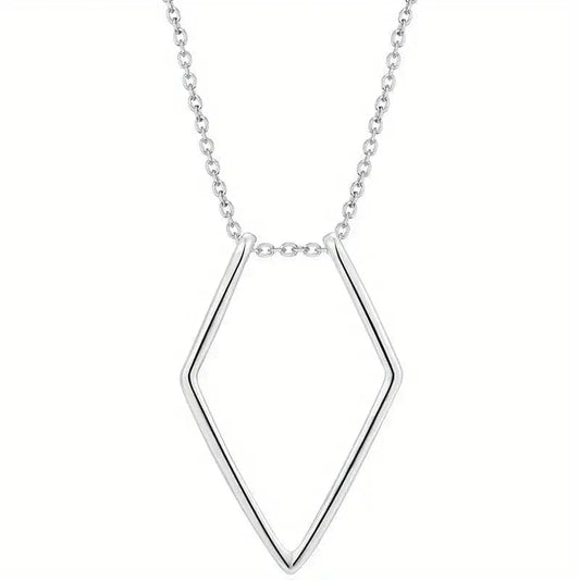V Shape Necklace Geometric Pendant Necklaces Ring Holder Holding Special Necklace - Silver, Gold & Rose Gold - Mindful Rings